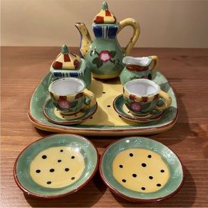 Ganz Ceramic 12 Piece Miniature Tea Set